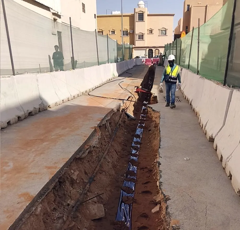 Trench works in Riyadh